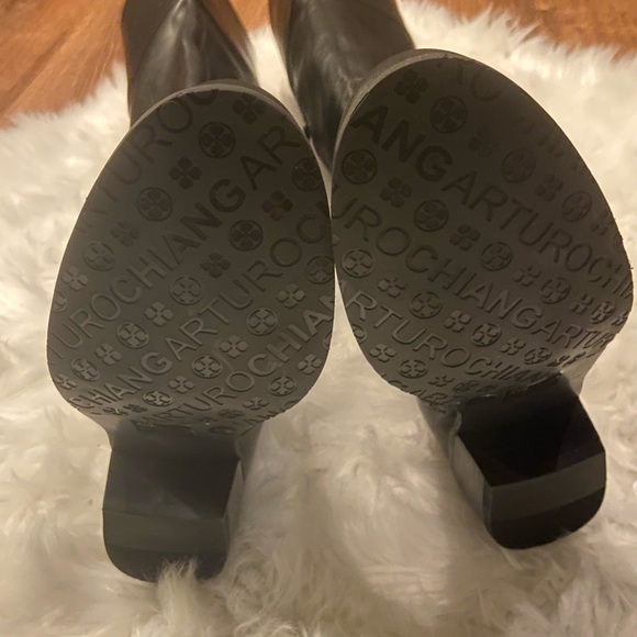 Arturo Chiang Black Bevin Tall Riding Boots 7 - Picture 6 of 8